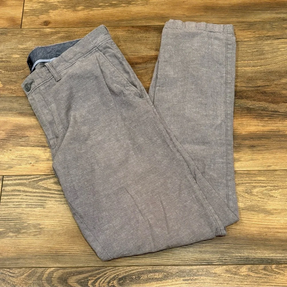 Men's J. Crew Linen/Cotton Gray Dress Pants size 34x32